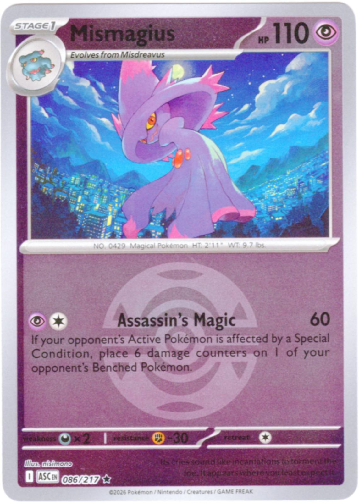 Ascended Heroes Mismagius [Ball] Pokémon card